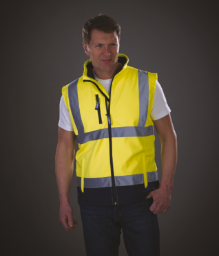 Chaleco softshell de alta visibilidad